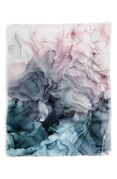Deny Designs Elizabeth Karlson Blush Throw Blanket In Multi