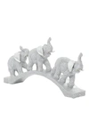 WILLOW ROW SILVER POLYSTONE GLAM ELEPHANT SCULPTURE