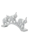 Willow Row Silver Polystone Glam Elephant Sculpture In Silver