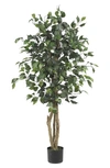 Nearly Natural 4' Artificial Ficus Tree In Green