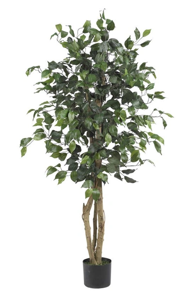 Nearly Natural 4' Artificial Ficus Tree In Green