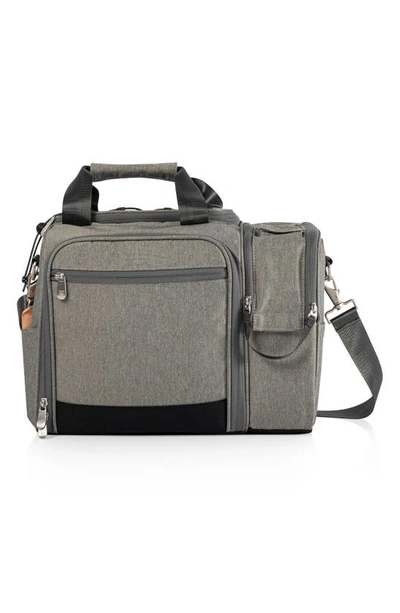 Picnic Time Malibu Pt Frontier Edition Cooler Picnic Basket In Grey