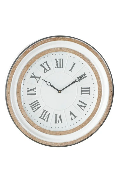 Sonoma Sage Home Metal Wall Clock In White