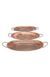 Uma Rustic Oval Cropper Tray In Multi