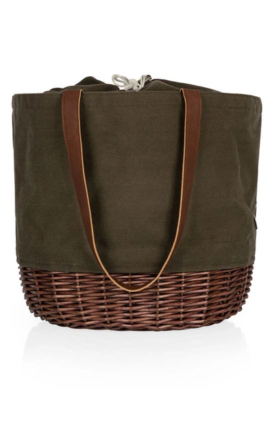 Picnic Time Coronado Basket Tote In Green