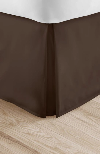 Homespun Premium Pleated Dust Ruffle Bed Skirt In Chocolate