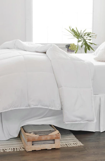 Homespun Premium Pleated Dust Ruffle Bed Skirt In White
