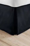 Homespun Premium Pleated Dust Ruffle Bed Skirt In Black