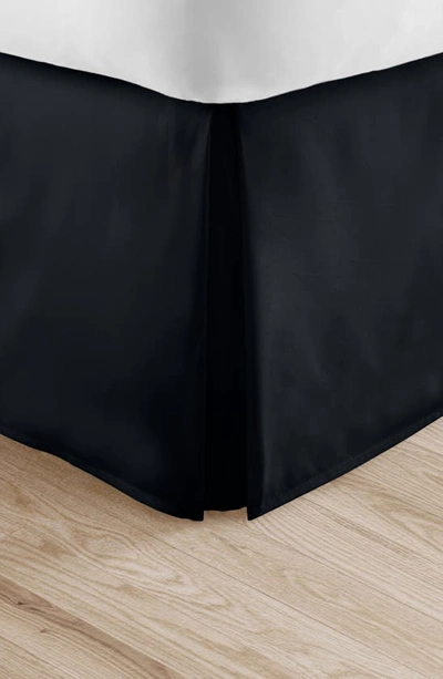 Homespun Premium Pleated Dust Ruffle Bed Skirt In Black