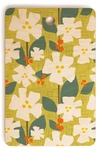 Deny Designs White Flowers And Red Berries By Mirimo Cutting Board In Multi