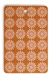 Deny Designs Schatzi Brown Retro Jumbo Daisy Orange Cutting Board In Multi