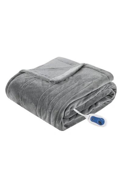 Beautyrest Plush Electric Throw, 60" X 70" In Grey