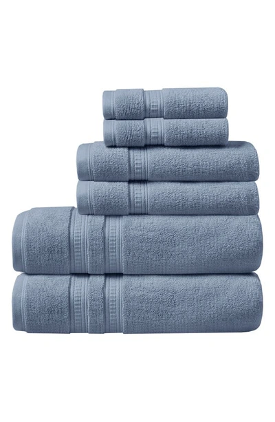 Beautyrest Plume 100% Cotton Feather Touch Towel 6-piece Set In Blue