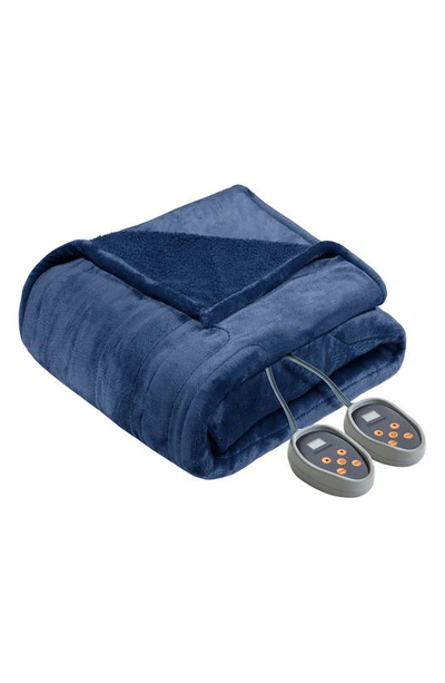 Beautyrest Oeko-tex Heated Blanket In Indigo