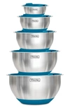 Viking Stainless Steel Bowls & Lids In Teal