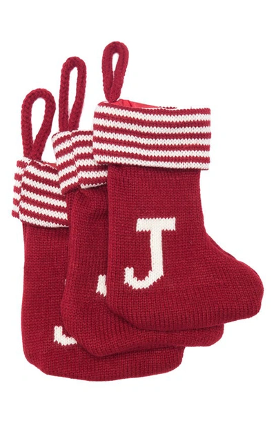 Nordstrom Rack Monogram Christmas Stocking In Red Chili Multi J