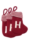 Nordstrom Rack Monogram Christmas Stocking In Red Chili Multi H
