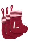 Nordstrom Rack Monogram Christmas Stocking In Red Chili Multi L