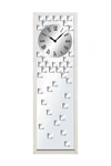 Willow Row Silver Glam Mirrored Wall Clock