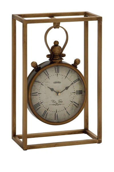 Sonoma Sage Home Metal Table Clock In Bronze