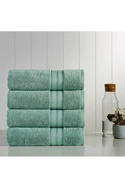 Modern Threads Set Of 4 Spunloft Bath Towels In Eucalyptus