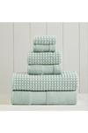 Modern Threads Luxury Spa Cobblestone Quick Dry 6-piece Towel Set In Blue