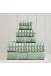 Modern Threads Luxury Spa Cobblestone Quick Dry 6-piece Towel Set In Green