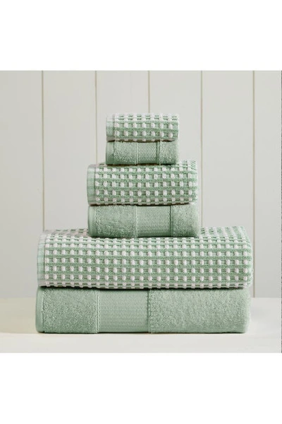 Modern Threads Luxury Spa Cobblestone Quick Dry 6-piece Towel Set In Green