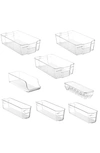 SORBUS CLEAR 8-PIECE ORGANIZER BIN SET