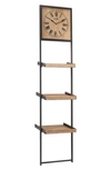 Sonoma Sage Home Brown Wood Clock Shelf In Brown