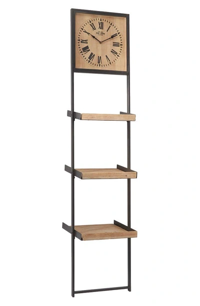 Sonoma Sage Home Brown Wood Clock Shelf