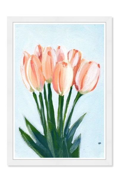 Wynwood Studio 'eight Tulips' Framed Wall Art In Orange