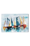 Wynwood Studio 'beautiful Ships' Canvas Wall Art In Blue