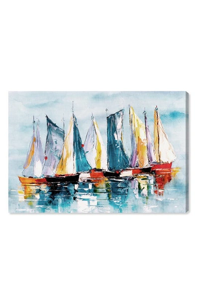 Wynwood Studio 'beautiful Ships' Canvas Wall Art In Blue