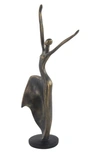 WILLOW ROW BRASSTONE POLYSTONE TRADITIONAL DANCER SCULPTURE