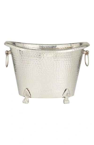 Vivian Lune Home Aluminum Bucket In Silver