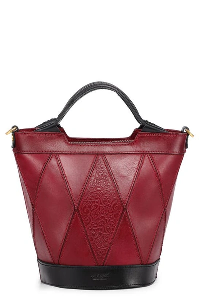 Old Trend Primrose Leather Mini Tote In Burgundy