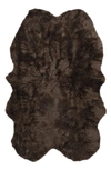 Luxe Gordon Faux Shearling Rug In Chocolate