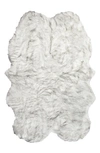 Luxe Gordon Faux Shearling Rug In Gradient Grey