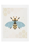 DENY DESIGNS AVENIE BEE AND HONEY COMB ART POSTER