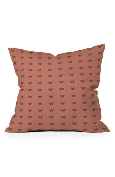 Deny Designs Color Poems Minimal Butterfly Throw Pillow In Multi
