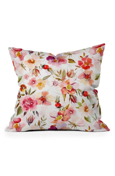 Deny Designs Utart Hygge Watercolor Midsummer Throw Pillow In Multi