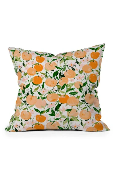 Deny Designs Alison Janssen Spring Clementine Throw Pillow In Multi