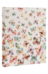 Deny Designs Ninola Design Butterfly Watercolor Canvas Wall Art In Multi