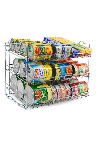 Sorbus Stackable Can Organizer In Stainless Steel