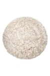 Luxe Arlington Circular Faux Fur Rug In Gradient Tan