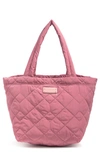 Marc Jacobs Quilted Medium Tote Bag In Dusty Rose