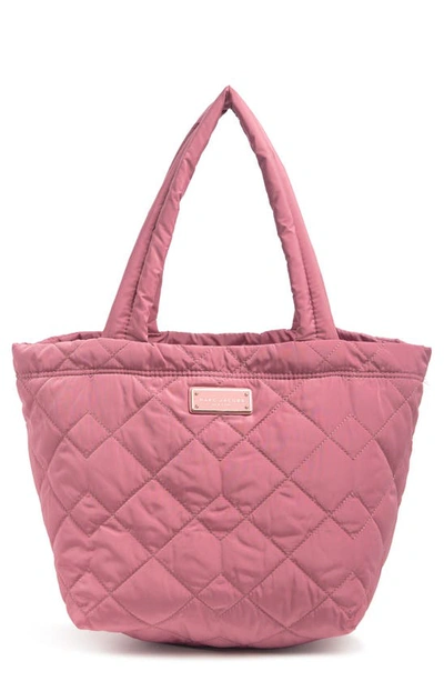 Marc Jacobs Quilted Medium Tote Bag In Dusty Rose