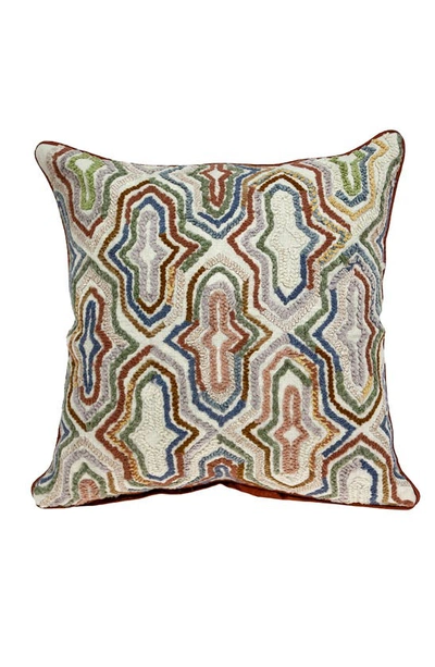 Parkland Collection Chava Decorative Accent Pillow In Ecru Multicolor