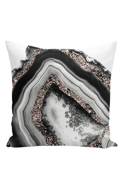 Curioos Agate Rose Glitter Accent Pillow In Gray